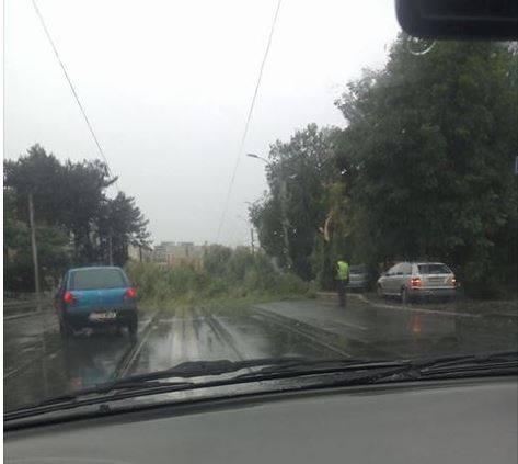 drumuri blocate din cauza furtunii