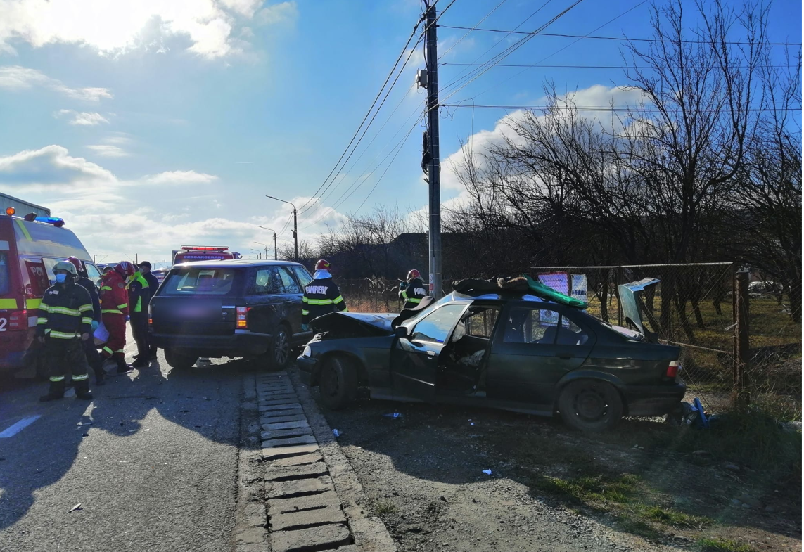 Un accident grav cu două mașini a avut loc în Jucu