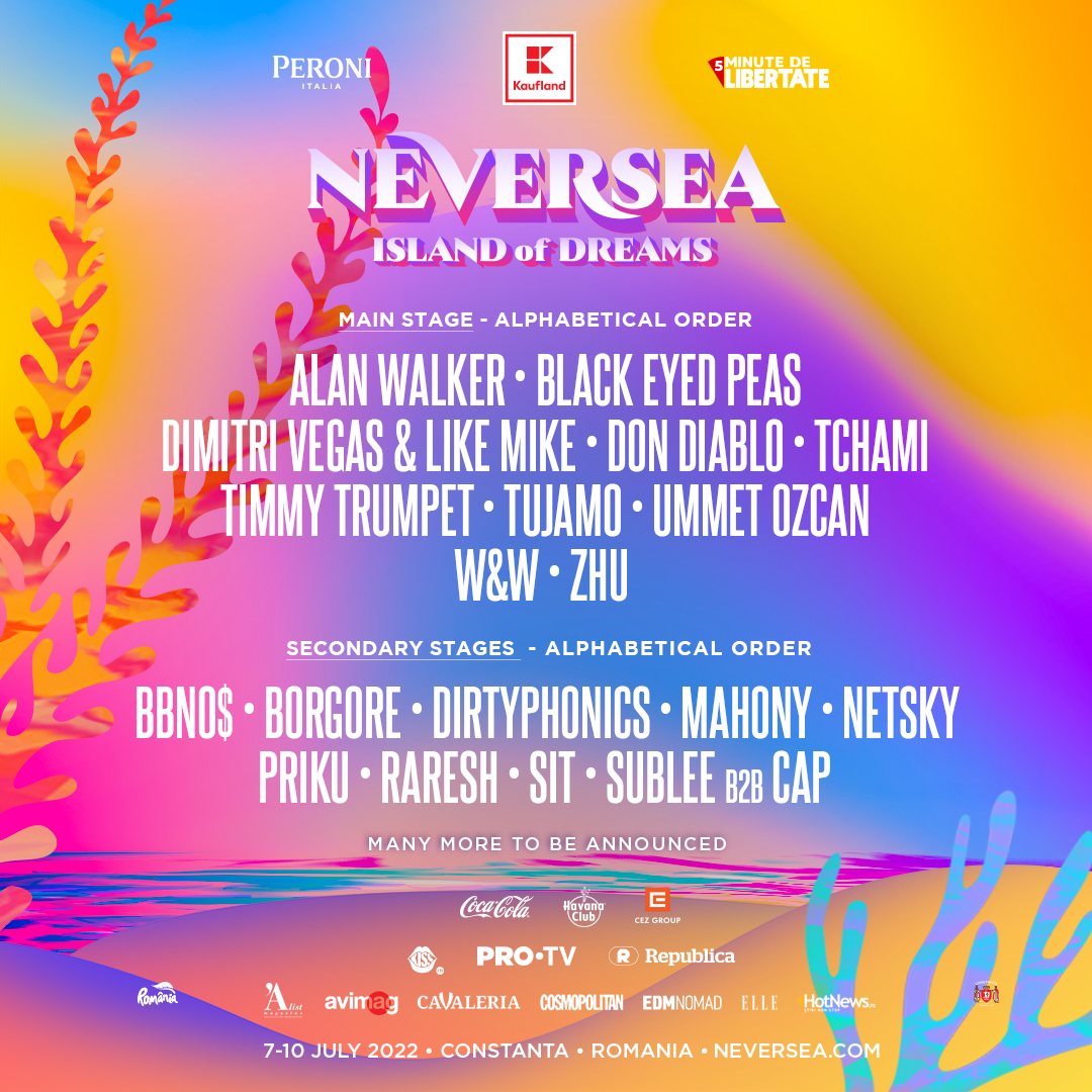 Primul val de artiști pentru Neversea 2022. Alan Walker și Black Eyed Peas se numără printre ei