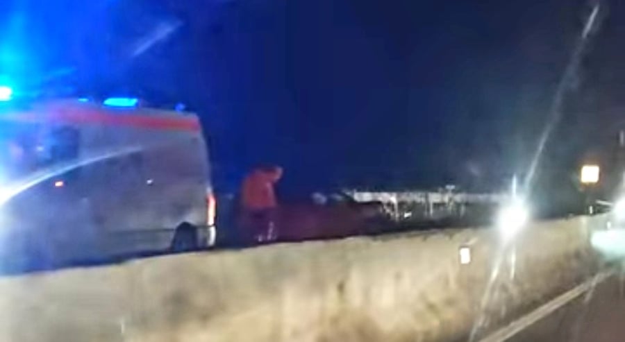 Accident pe Feleac. Șoferul era băut. Foto: Captură ecran/ INFO TRAFIC jud. CLUJ.