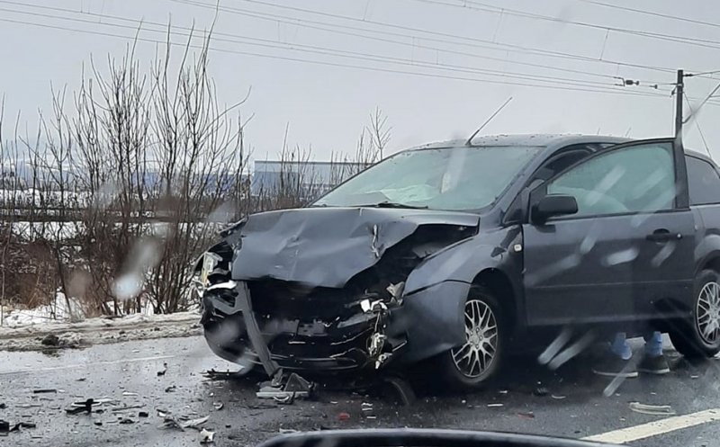 Accident în lanț cu mai multe mașini