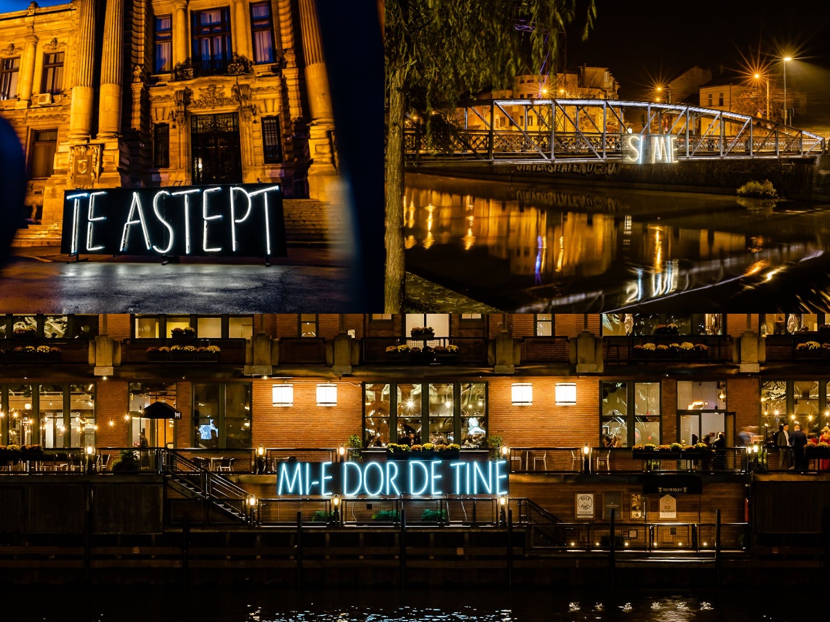 Ultimele zile când pot fi văzute mesajele luminoase Lights On din Cluj