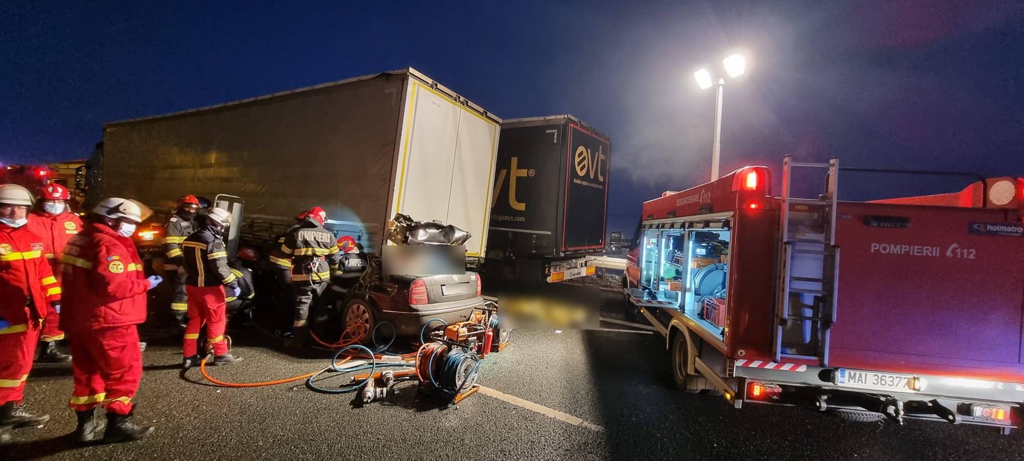 Trei morți în urma unui accident grav petrecut pe A1