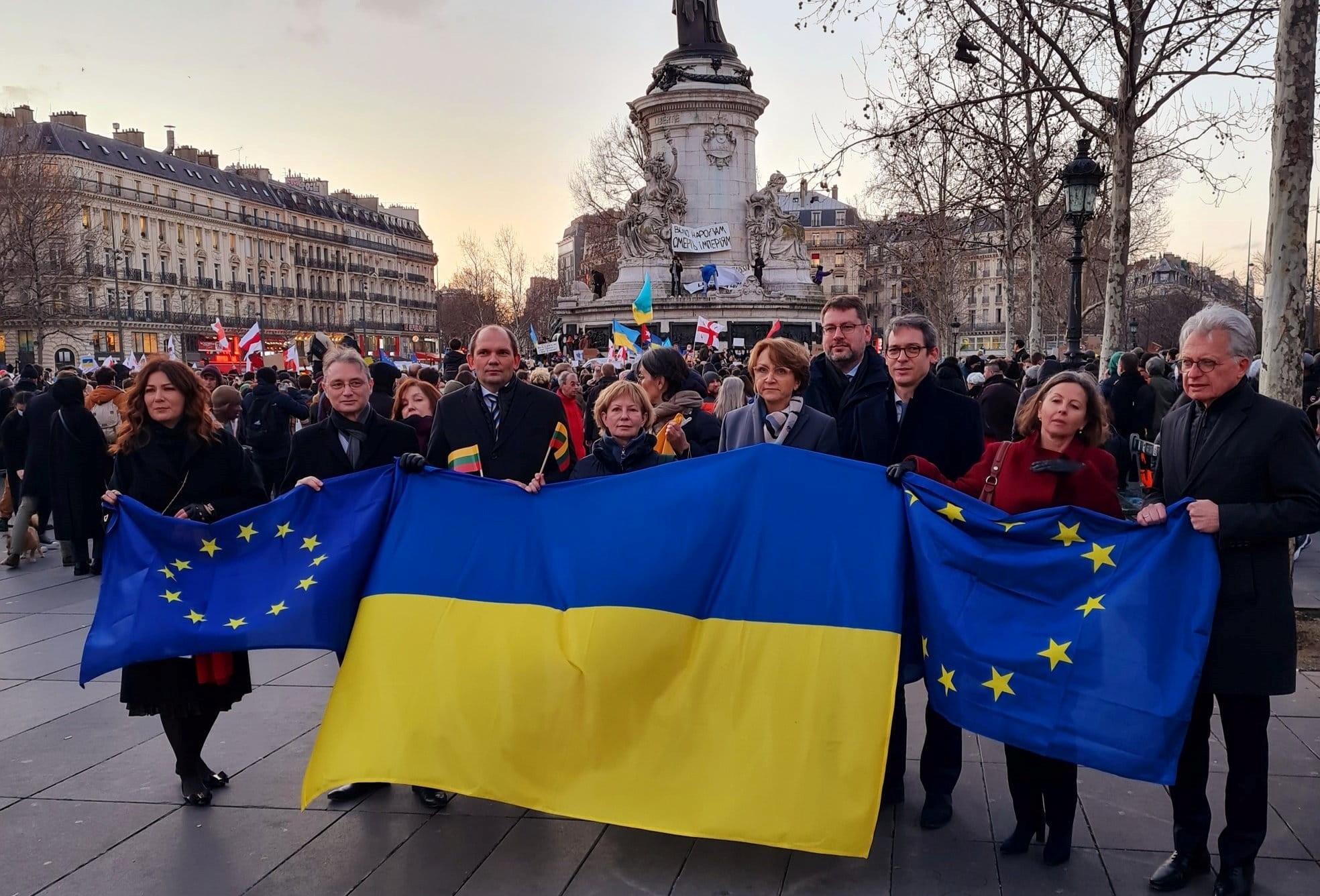 Manifestaţie împotriva invaziei Ucrainei