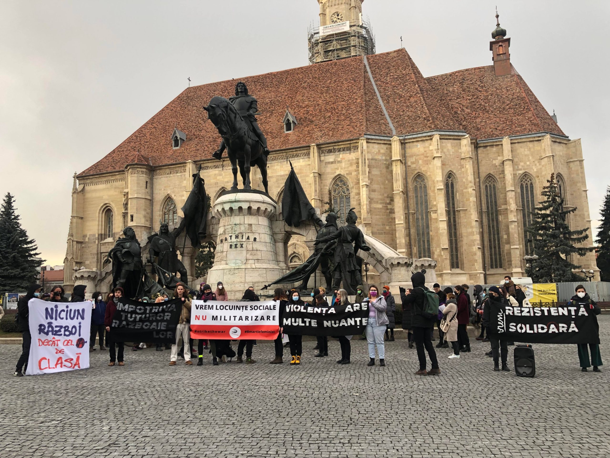 Manifestație în centrul Clujului