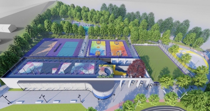 Lucrările la baza sportivă „La Terenuri” continuă fără alte întârzieri.