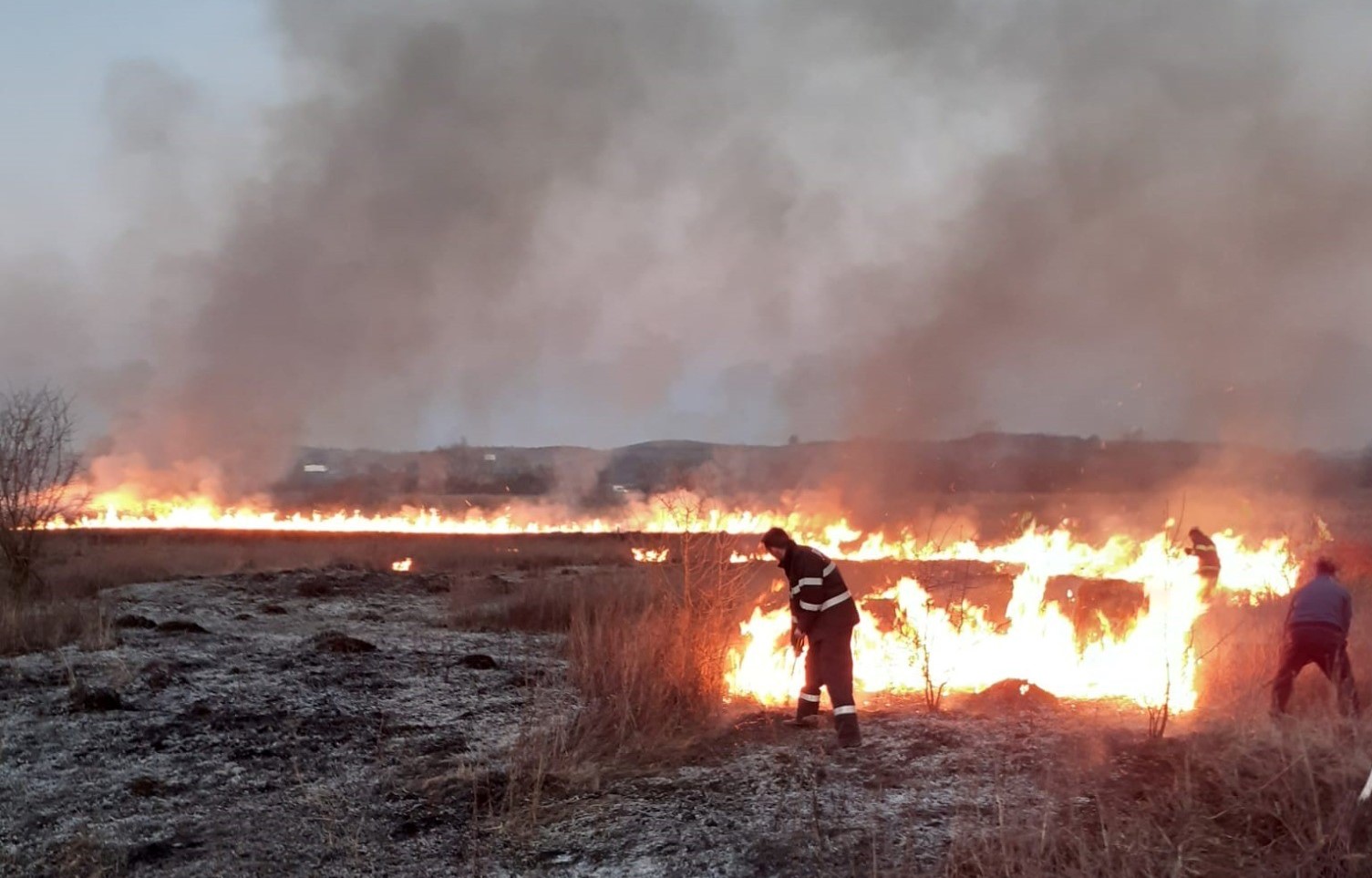 Două amenzi pentru provocarea incendiilor de vegetație uscată. Peste 200 de intervenții de la începutul anului