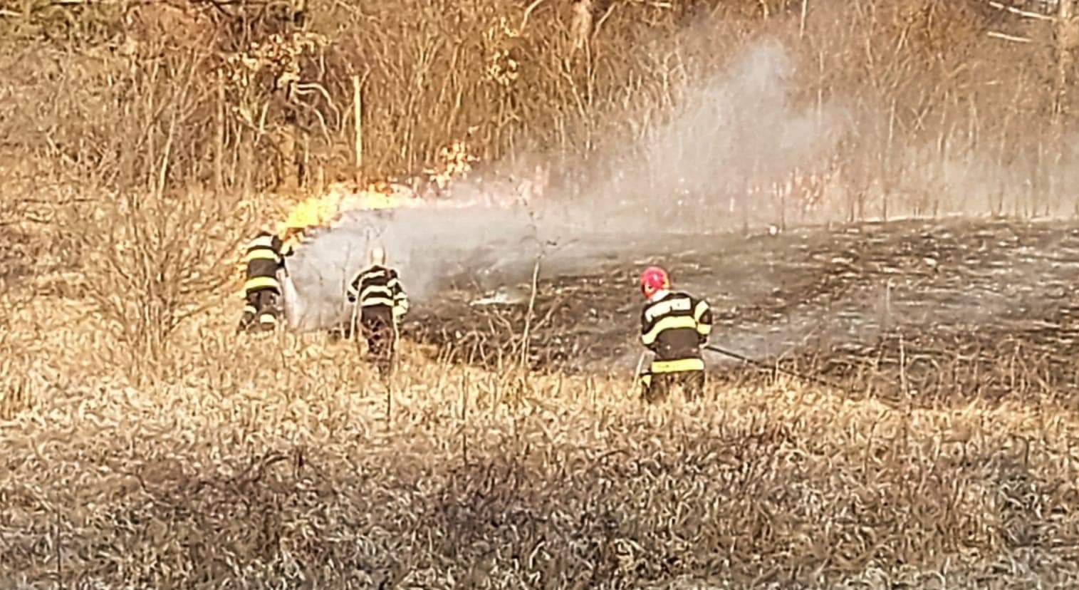 Incendiul de la Băișoara nu a putut fi încă lichidat.
