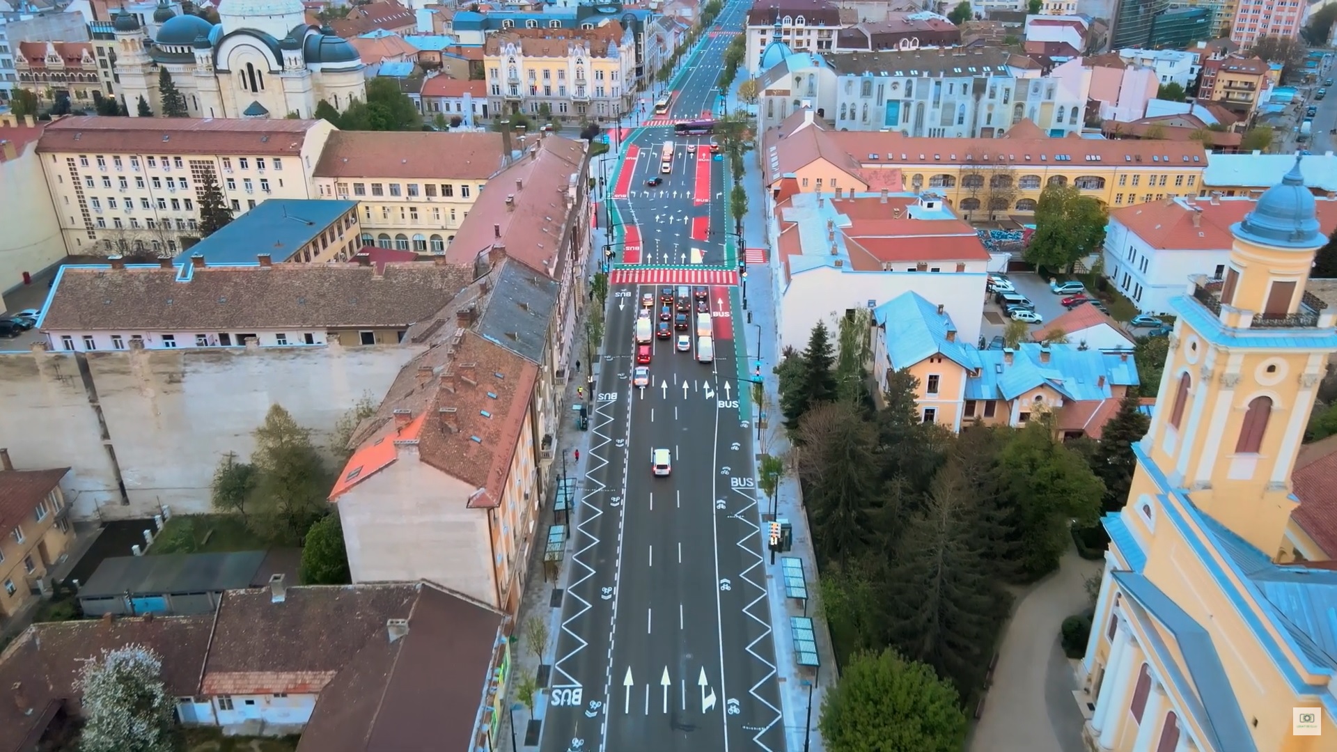 Bulevardul 21 Decembrie 1989. Foto: Captură video - Legat de Cluj.
