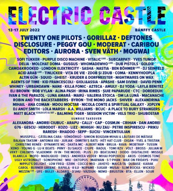 Line-up-ul COMPLET pentru Electric Castle 2022! / Foto: EC