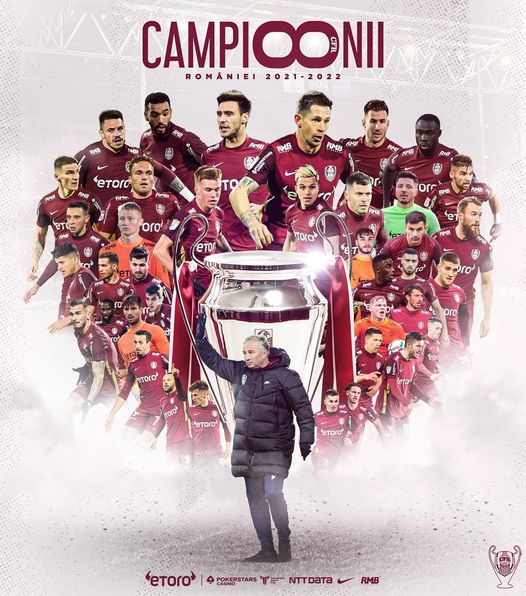 CFR Cluj obține al 8-lea titlu de campioană din istorie. FOTO: CFR Cluj