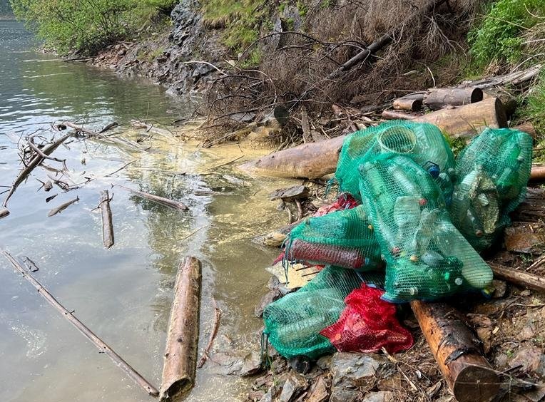 Aproape 170 de voluntari au participat în acest weekend la acțiunea de ecologizare a lacului Beliș din județul Cluj / Foto: Consiliul Județean Cluj/Facebook