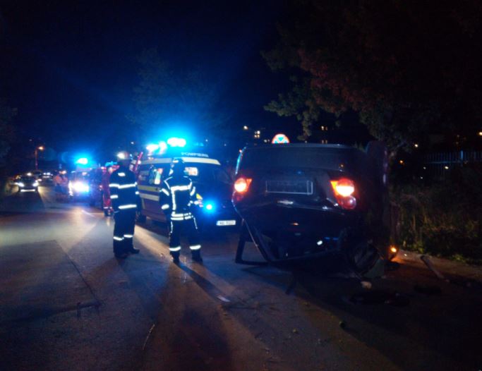 Accident pe strada Soporului / Foto: ISU Cluj