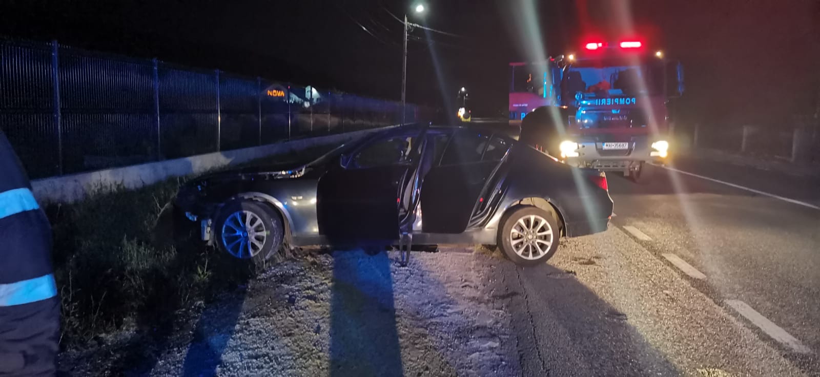 Accident în localitatea Bunești. FOTO: ISU Cluj.