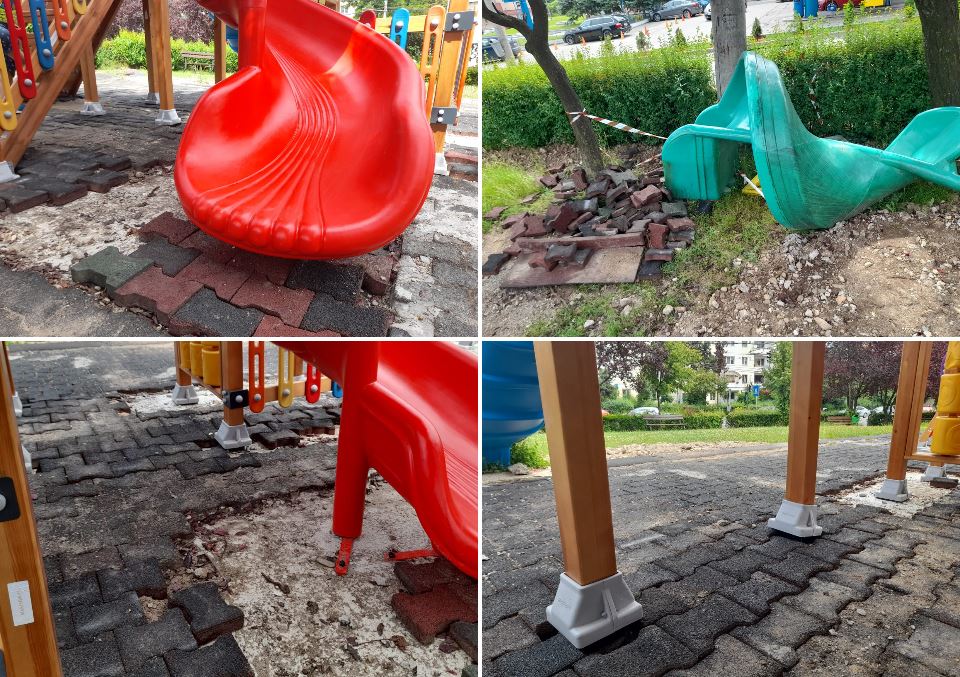 Un parc din Mănăștur arată ca o RUINĂ / Foto: monitorulcj.ro