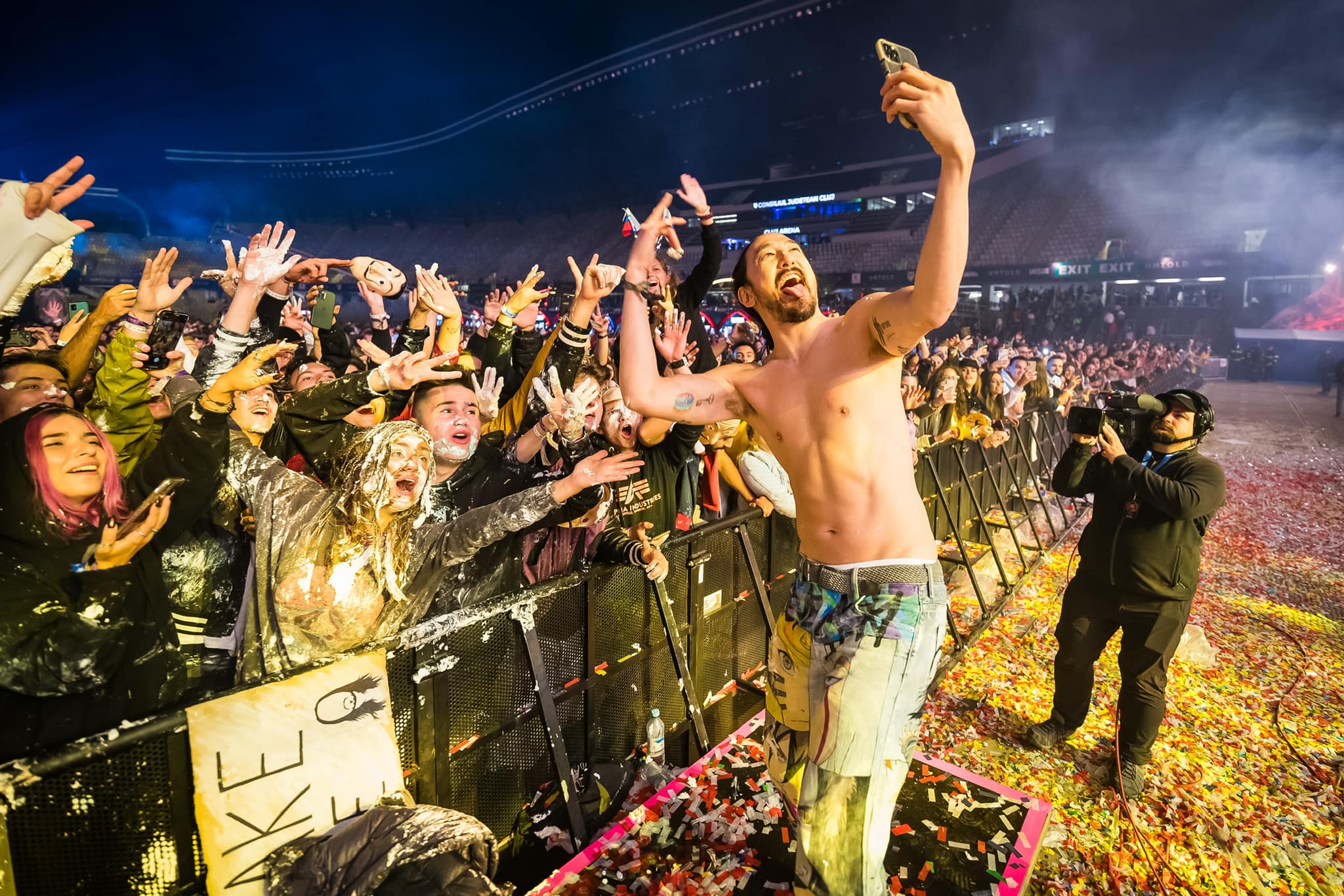 Steve Aoki la Untold. Foto Facebook Untold