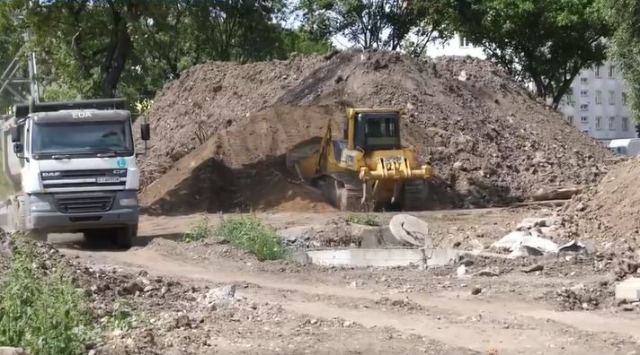 Stadiul lucrărilor la Parcul Armătura / Foto: captură ecran - video Facebook Emil Boc