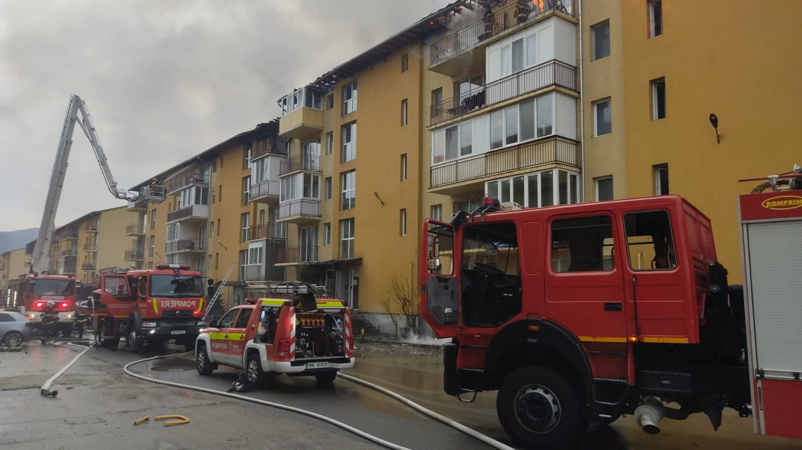 Incendiul de pe strada Porii din data de 7 aprilie 2022/ Foto: ISU Cluj