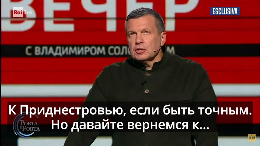 Propagandistul lui Putin recunoaște că armata rusă vrea să ajungă în Transnistria