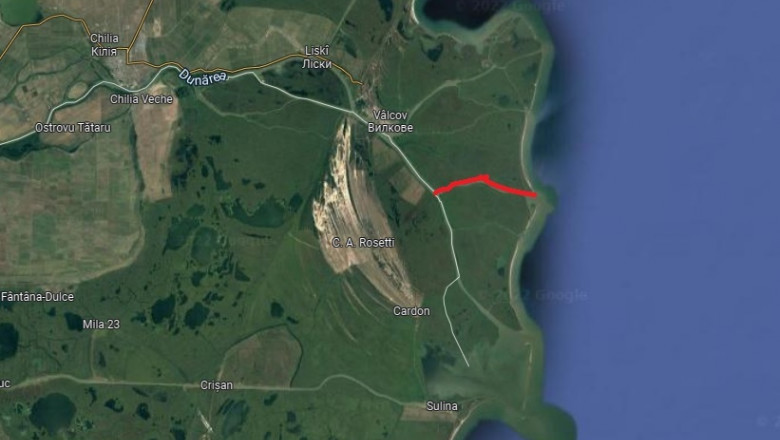 Navele cu cereale din Ucraina vor trece prin canalele Chilia şi Bâstroe / Foto: Google Maps - Digi24