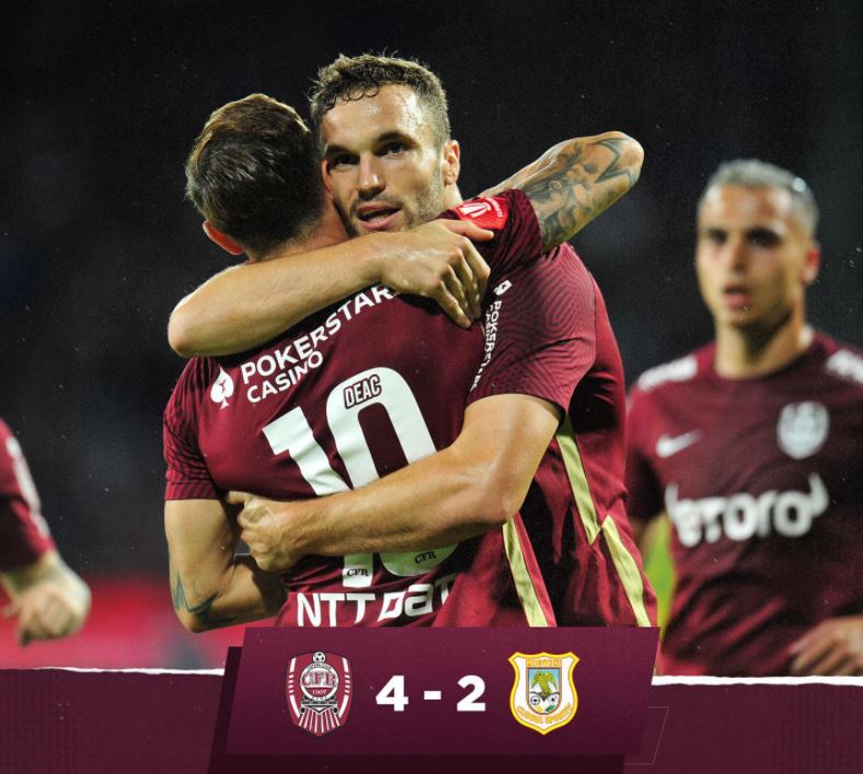 CFR Cluj a învins-o pe CS Mioveni cu scorul de 4-2 / Foto: CFR Cluj Facebook