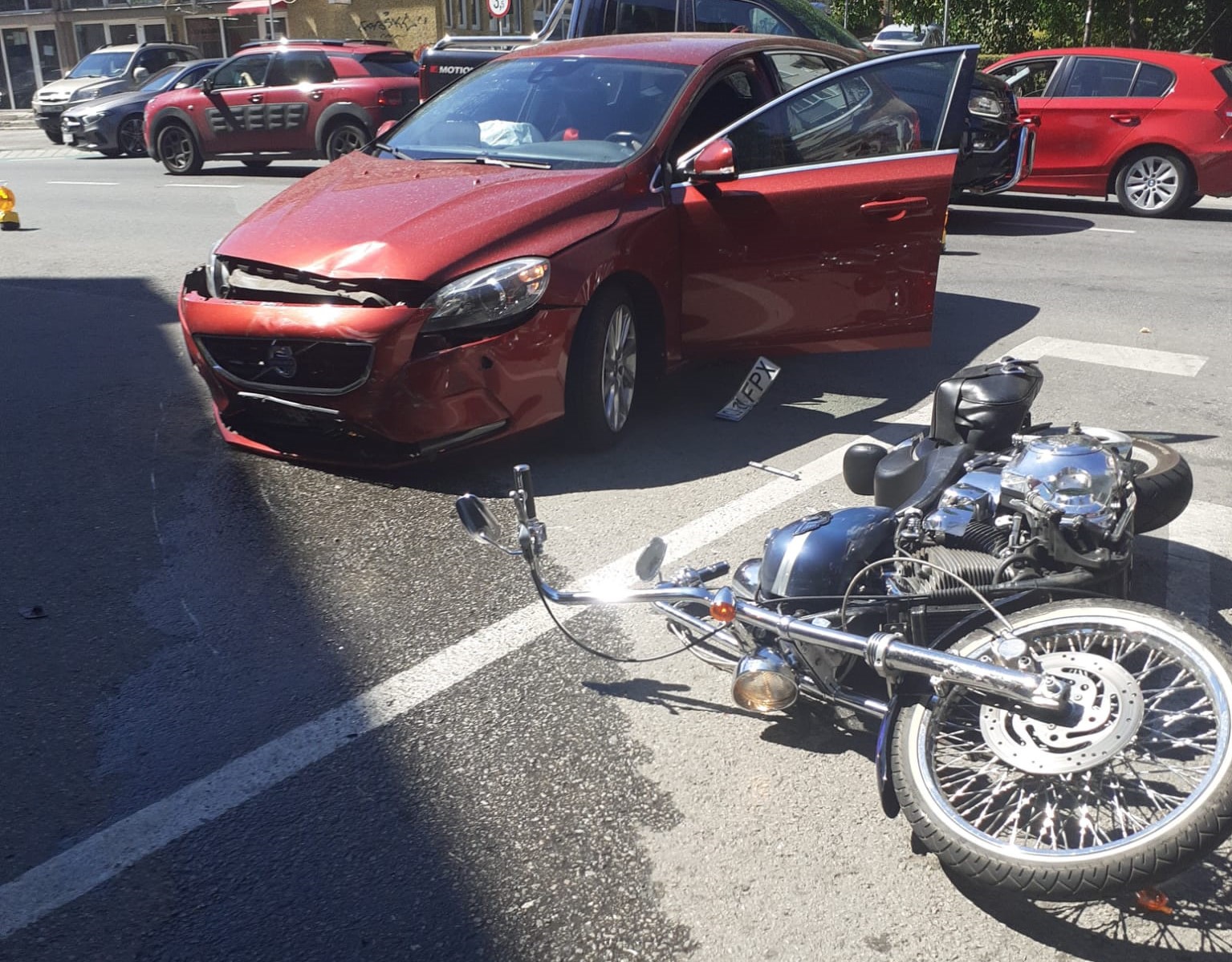 Accident pe o stradă din Cluj-Napoca/ Foto: ISU Cluj