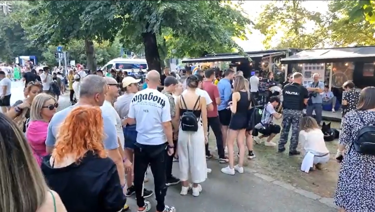 Festivalierii au stat la coadă să se fotografieze cu Șuier. FOTO: Captură ecran Facebook MAI