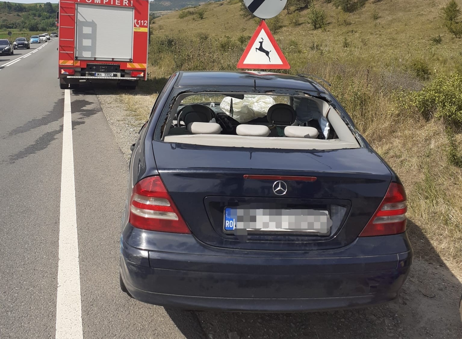 Accident în județul Cluj/ Foto: ISU Cluj