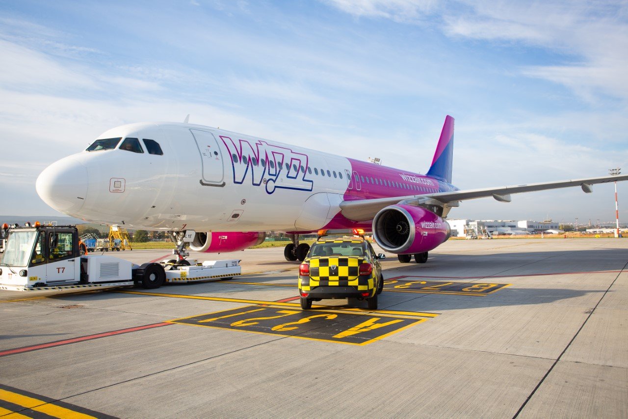 O cursă a companiei Wizz Air care a decolat miercuri
