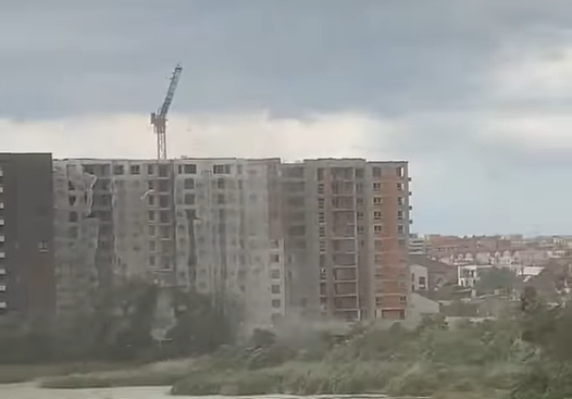 O mini-tornadă s-a format marți