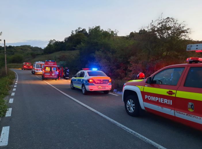 Accident teribil în Ocna Dejului / Foto: ISU Cluj