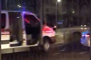 Mașina în care se afla președintele Ucrainei