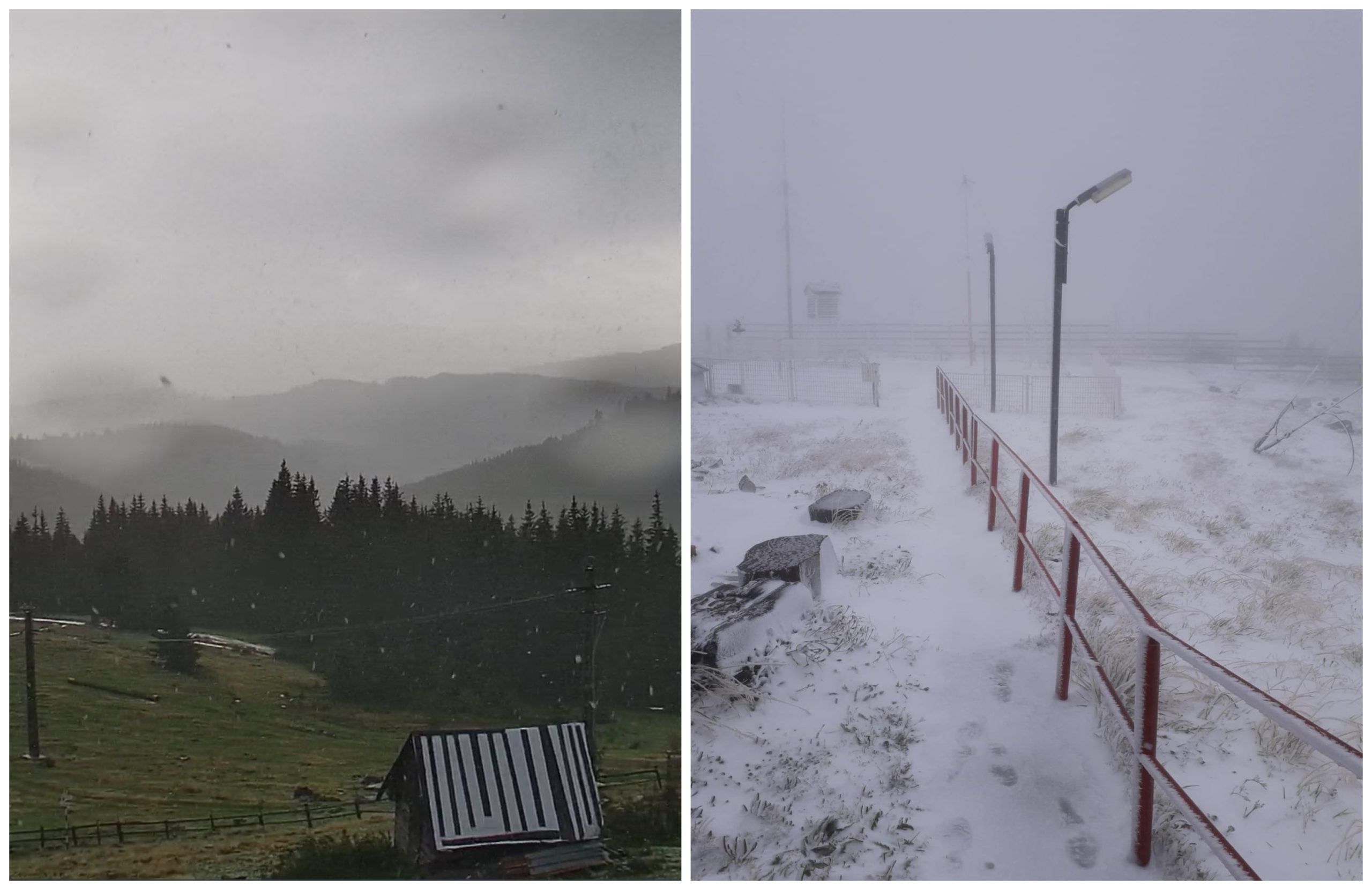 NINGE la Vlădeasa! Prima zăpadă s-a așternut deja în Cluj