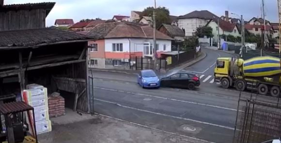 Momentul accidentului de pe strada Oașului