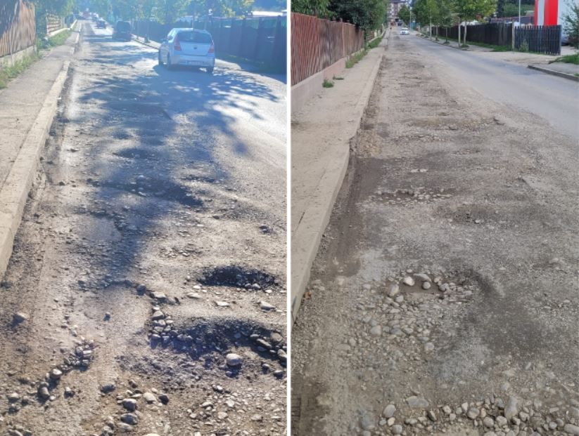 Lucrări de asfaltare pe strada Cetății din Florești