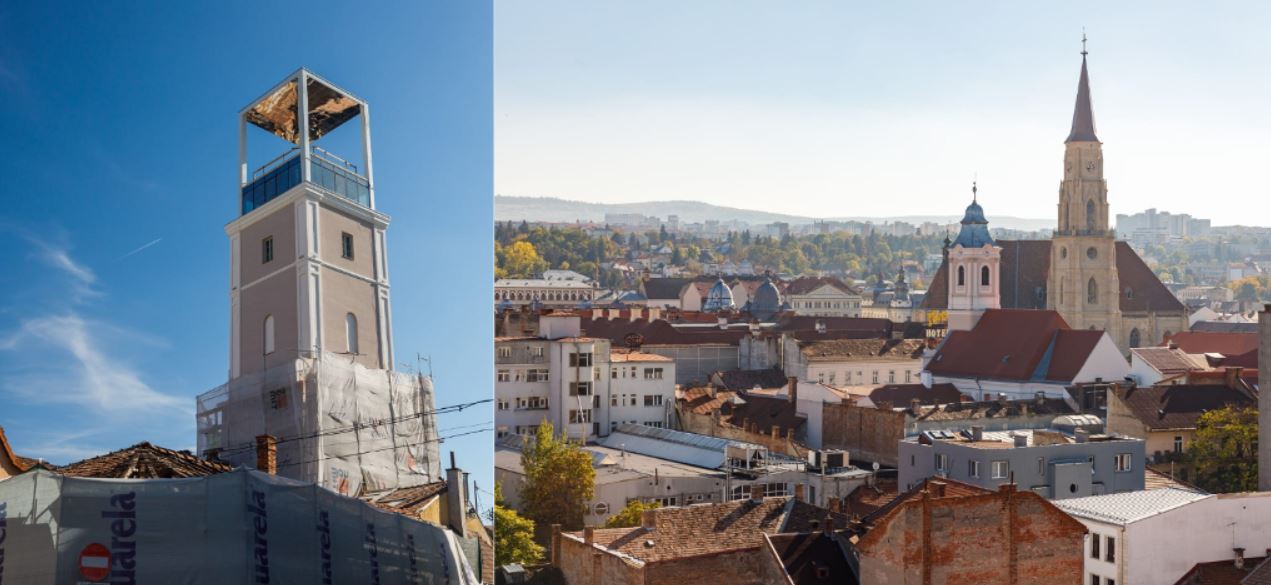 Lucrările la Turnul Pompierilor