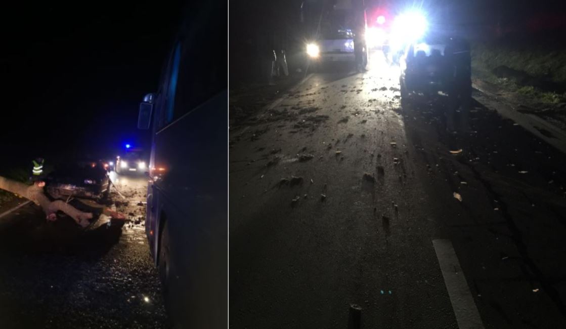 Un accident a avut loc la ieșire din Apahida între o mașină