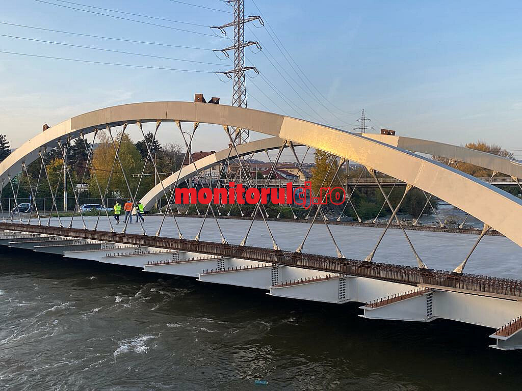 Lucrările la Podul Răsăritului avansează / Foto: monitorulcj.ro