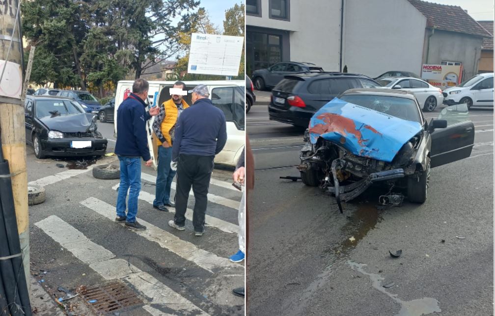 Accident între trei mașini în Piața Karl Liebknecht din Cluj-Napoca / Foto: monitorulcj.ro