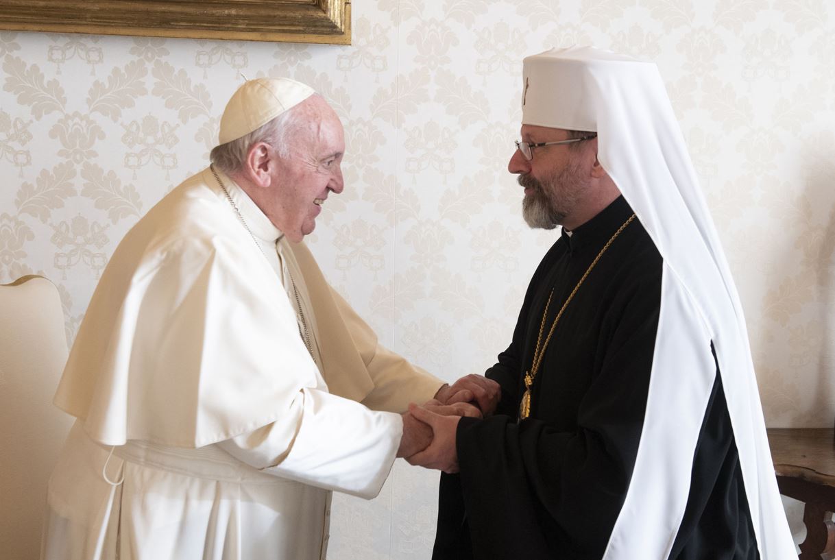 Lideul Bisericii Greco-Catolice din Ucraina s-a întâlnit cu Papa Francisc
