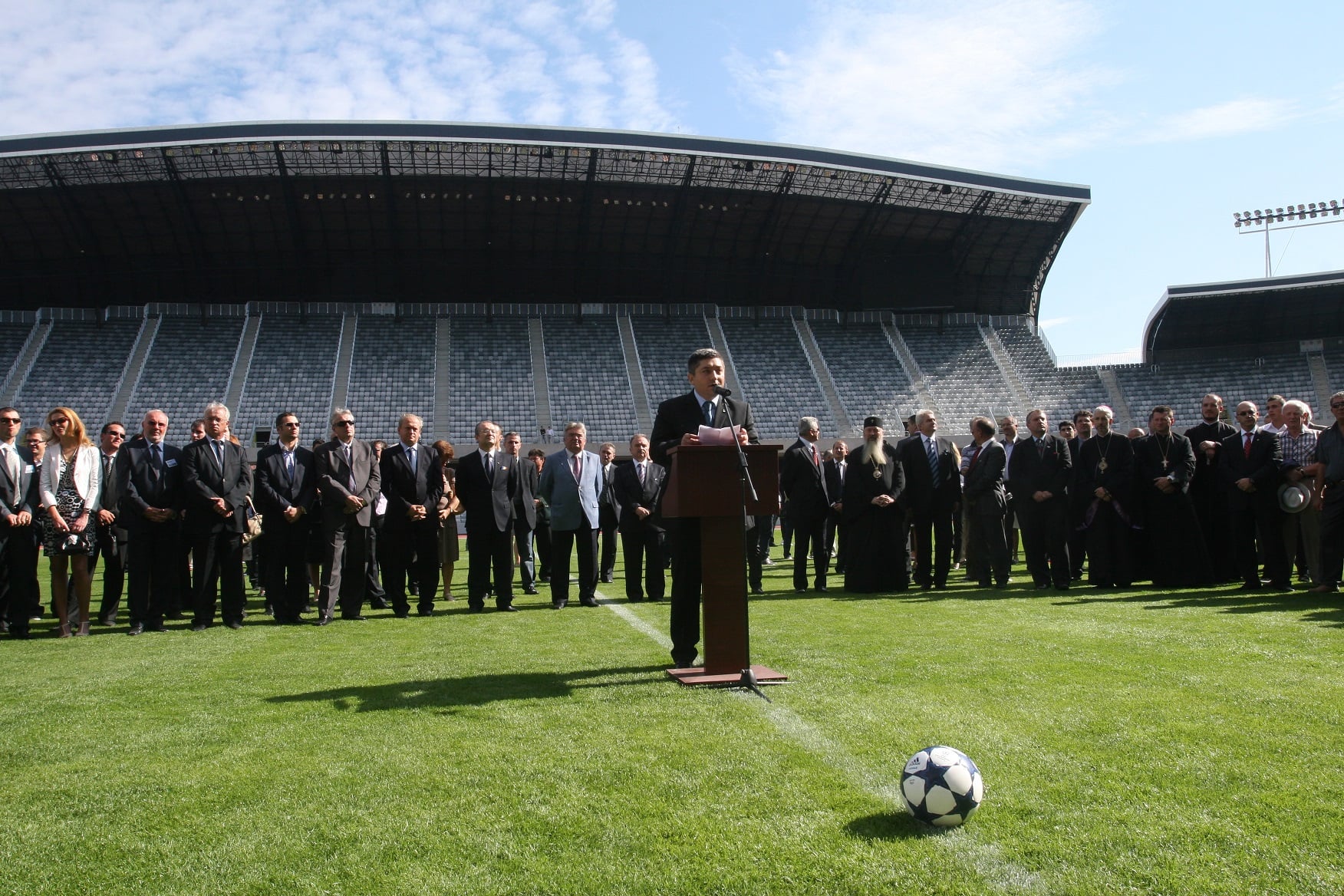 Alin Tișe la inaugurarea Cluj Arena. Sursă foto Facebook Alin Tișe