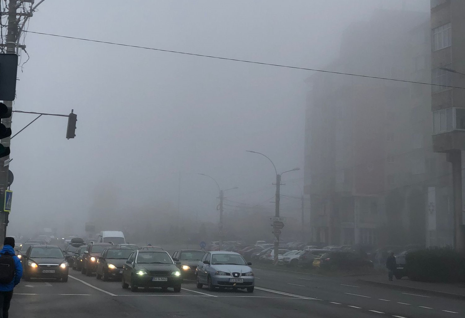 Cod galben de ceață în județul Cluj