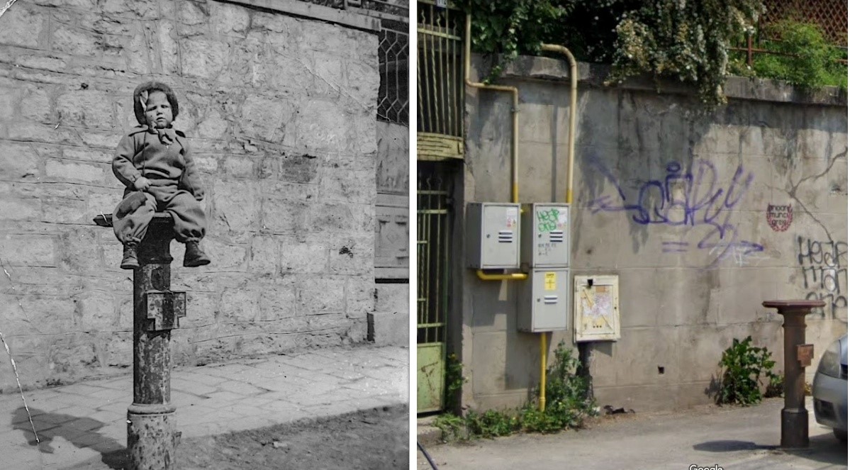 Strada Dragalina în 1942 și prezent/ FOTO: Istoria Fotografiei Clujene