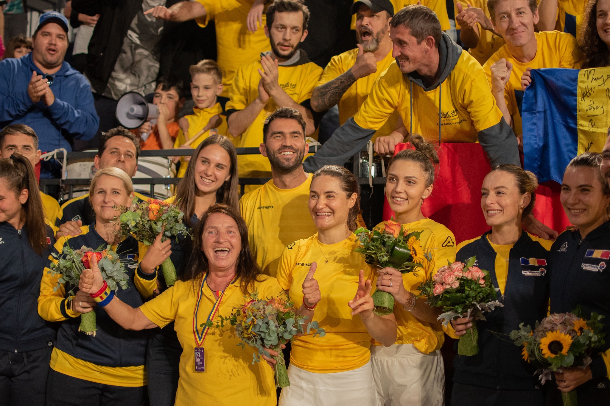 România a învins Ungaria cu 4-0 în play-off-ul competiţiei feminine de tenis Billie Jean King Cup/ FOTO: Federaţia Română de Tenis/ Facebook