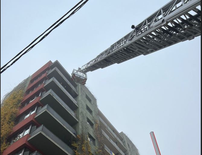 Incendiu str Teodor Mihali/ FOTO: ISU Cluj