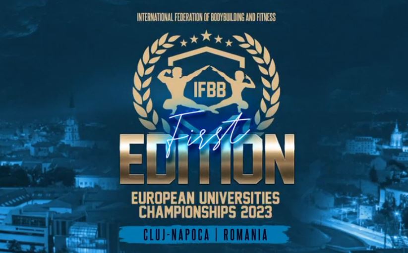 Prima ediție a Campionatului European Universitar de culturism/ sursa: captură Gabriel Toncean/Facebook.com