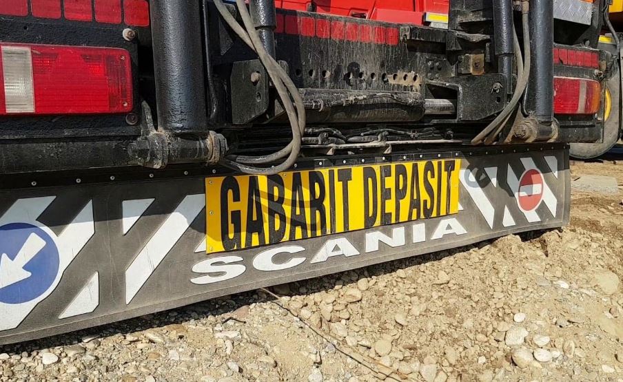 Transporturi agabaritice pe ruta Borș II PTF-Albița PTF/ FOTO: CNAIR Facebook.com
