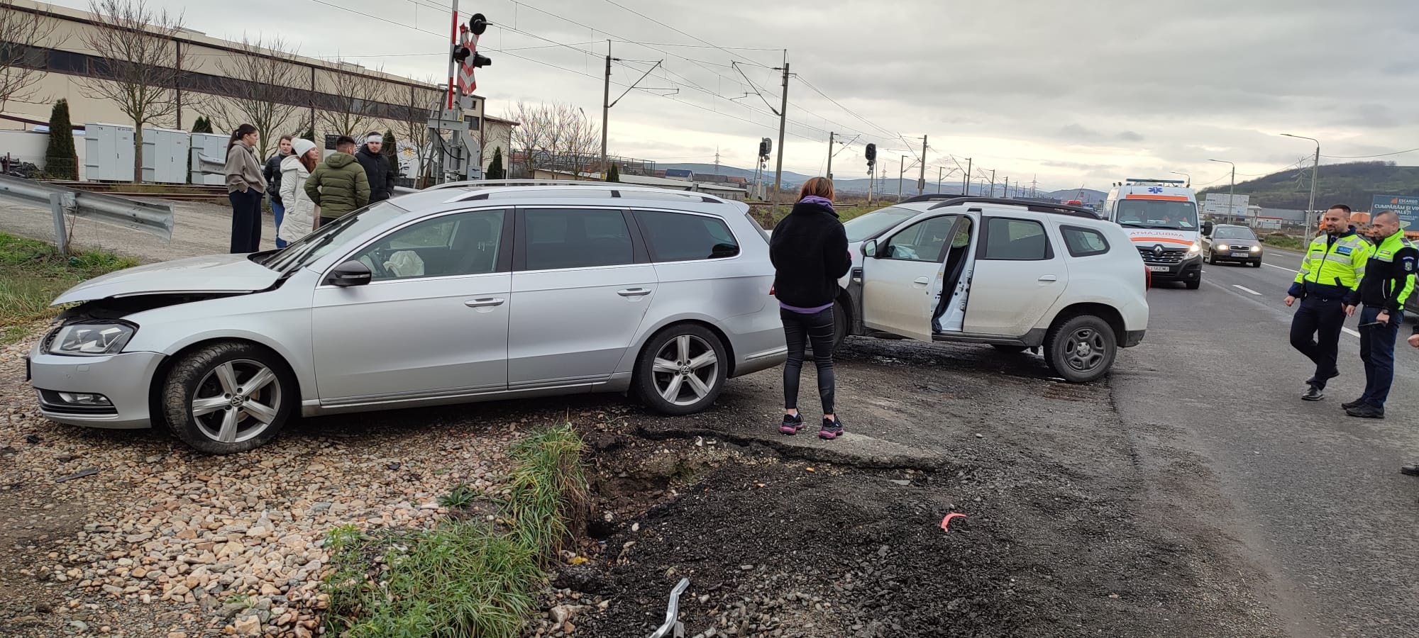 Accident cu două mașini