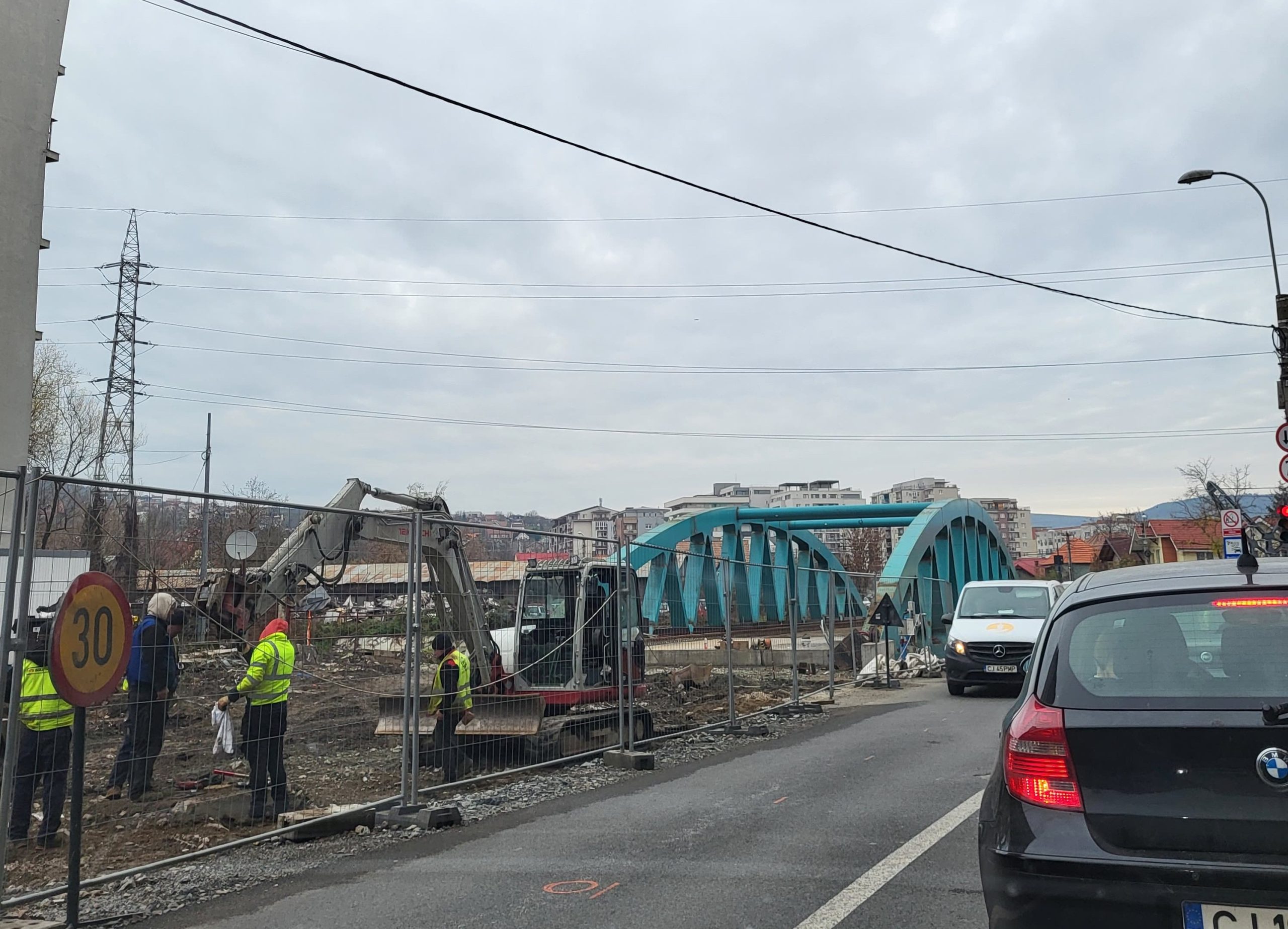 Mai multe restricții de circulație vor intra în vigoare în zona Podului Porțelanului din Cluj-Napoca/ FOTO: monitorulcj.ro