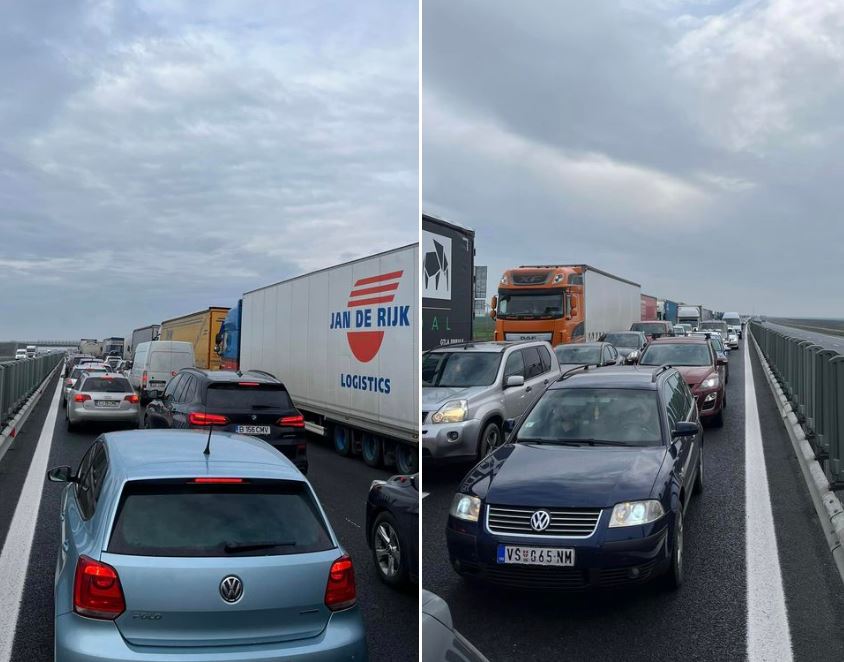 Aglomerație mare la vama Nădlac II. Se așteaptă cel puțin 2 ore la cozi / Foto: Facebook